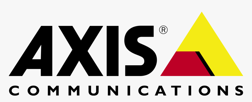 A black and red logo for axis communications.